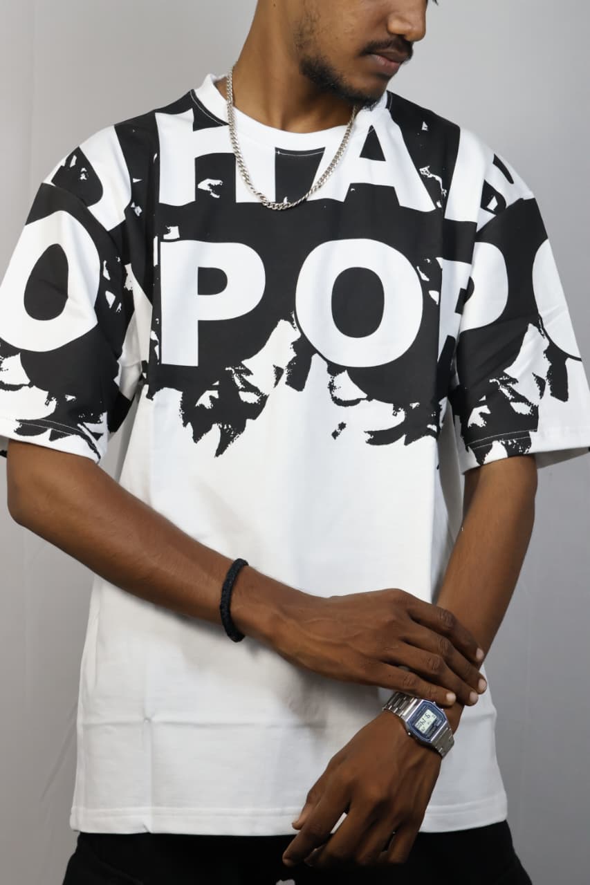 Pop Art Oversized Tee - White