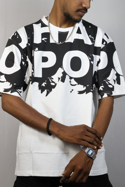 Pop Art Oversized Tee - White