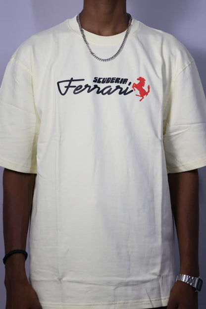 Scuderia Ferrari Pushing for Pole Oversized T-Shirt