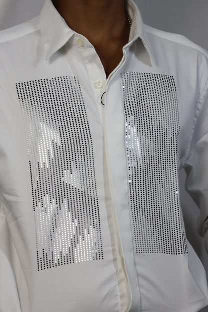 Dragon Embroidered Red Shirt & Black Trousers Set