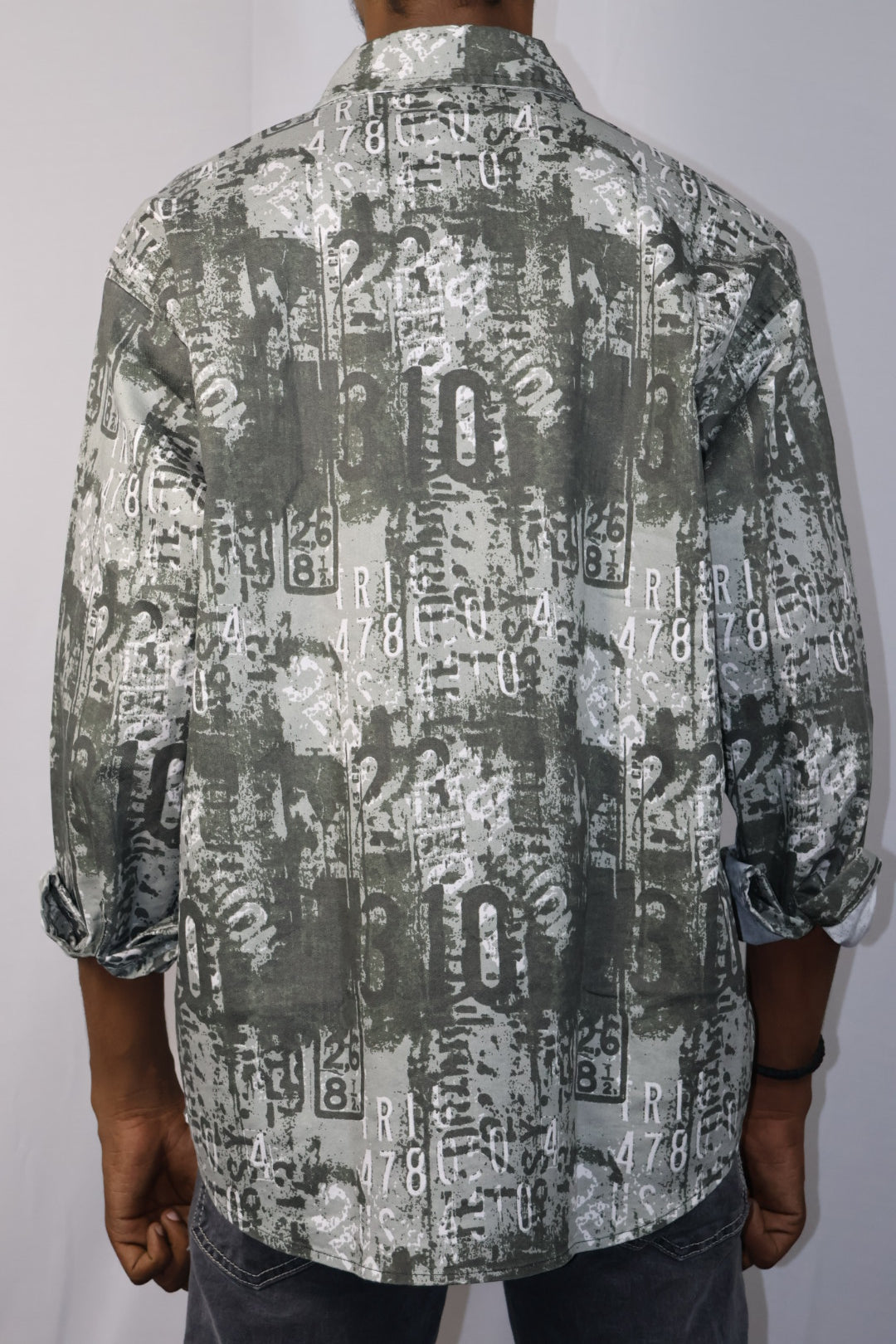 Forest Green Corduroy Shirt with Button Details