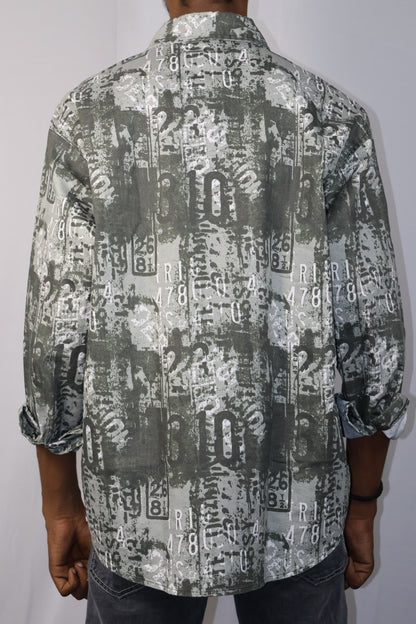 Forest Green Corduroy Shirt with Button Details