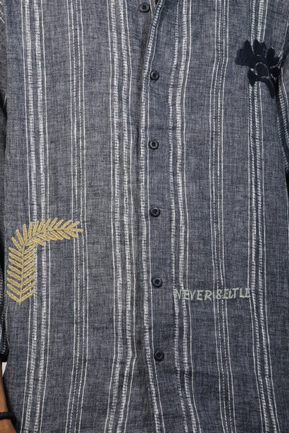 The "Never Settle" Artisan Stripe Shirt