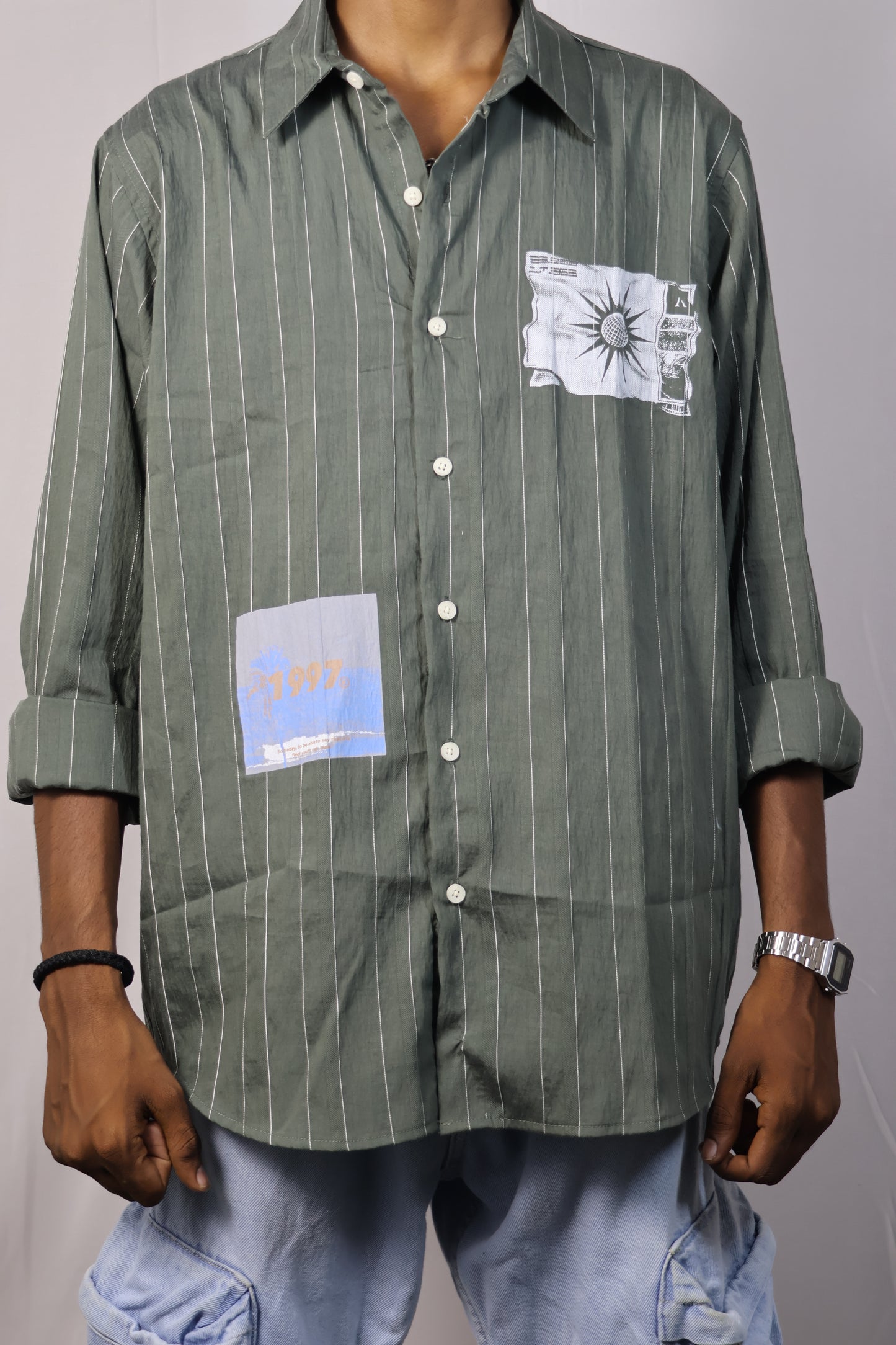 Vintage Vibes Striped Linen Shirt - 1997 Edition