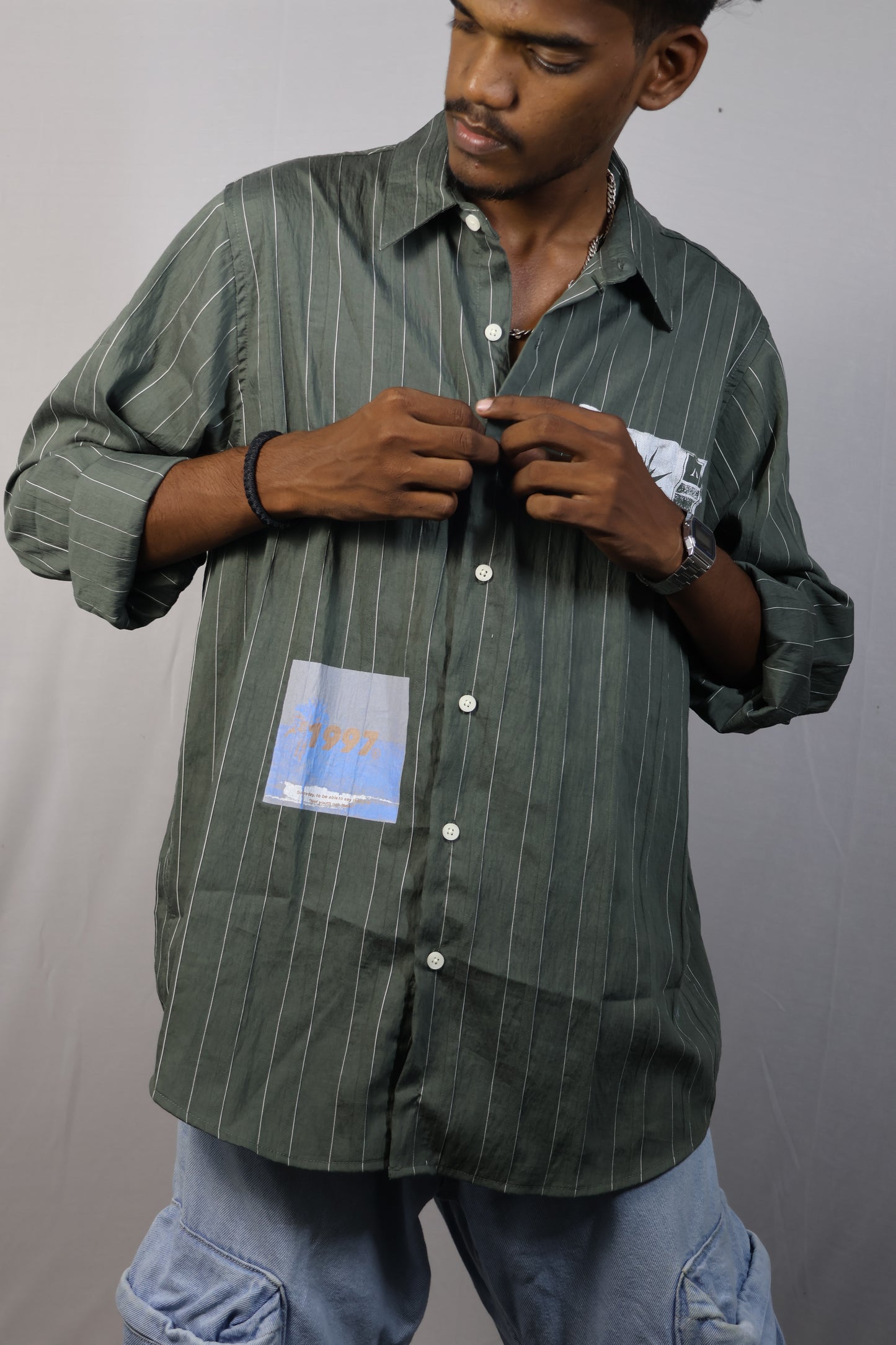 Vintage Vibes Striped Linen Shirt - 1997 Edition