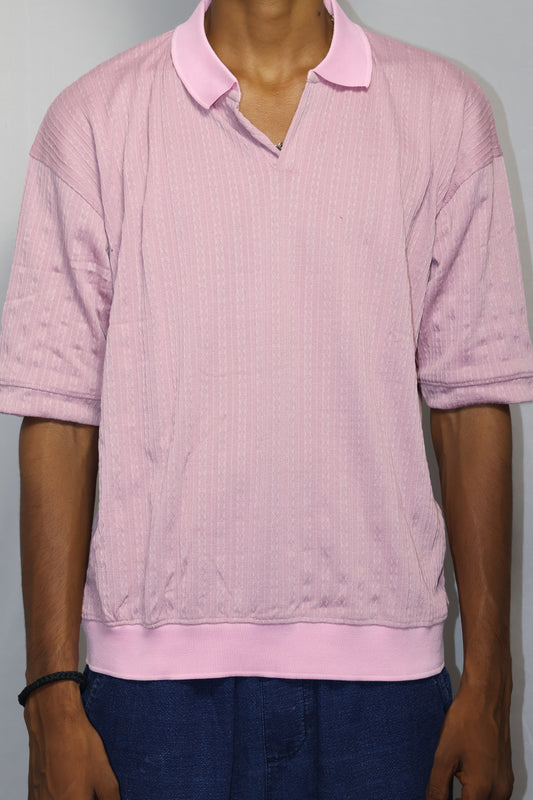 The Vineyard Knit Polo | Preppy Old Money Pink