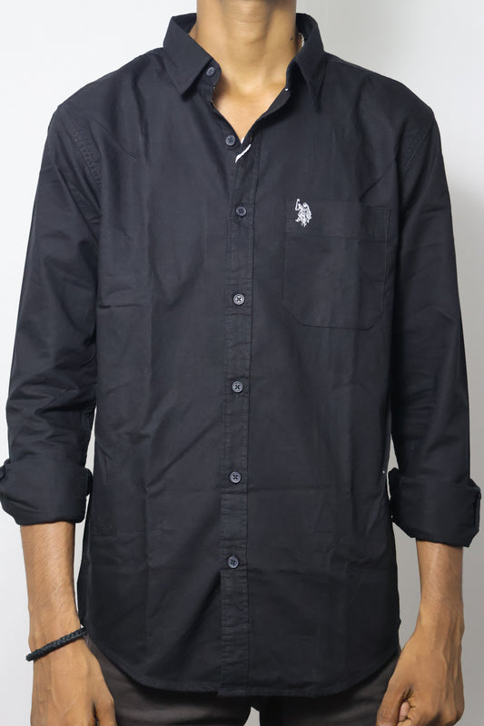 The Absolute Black: Ultimate Casual Essential Shirt