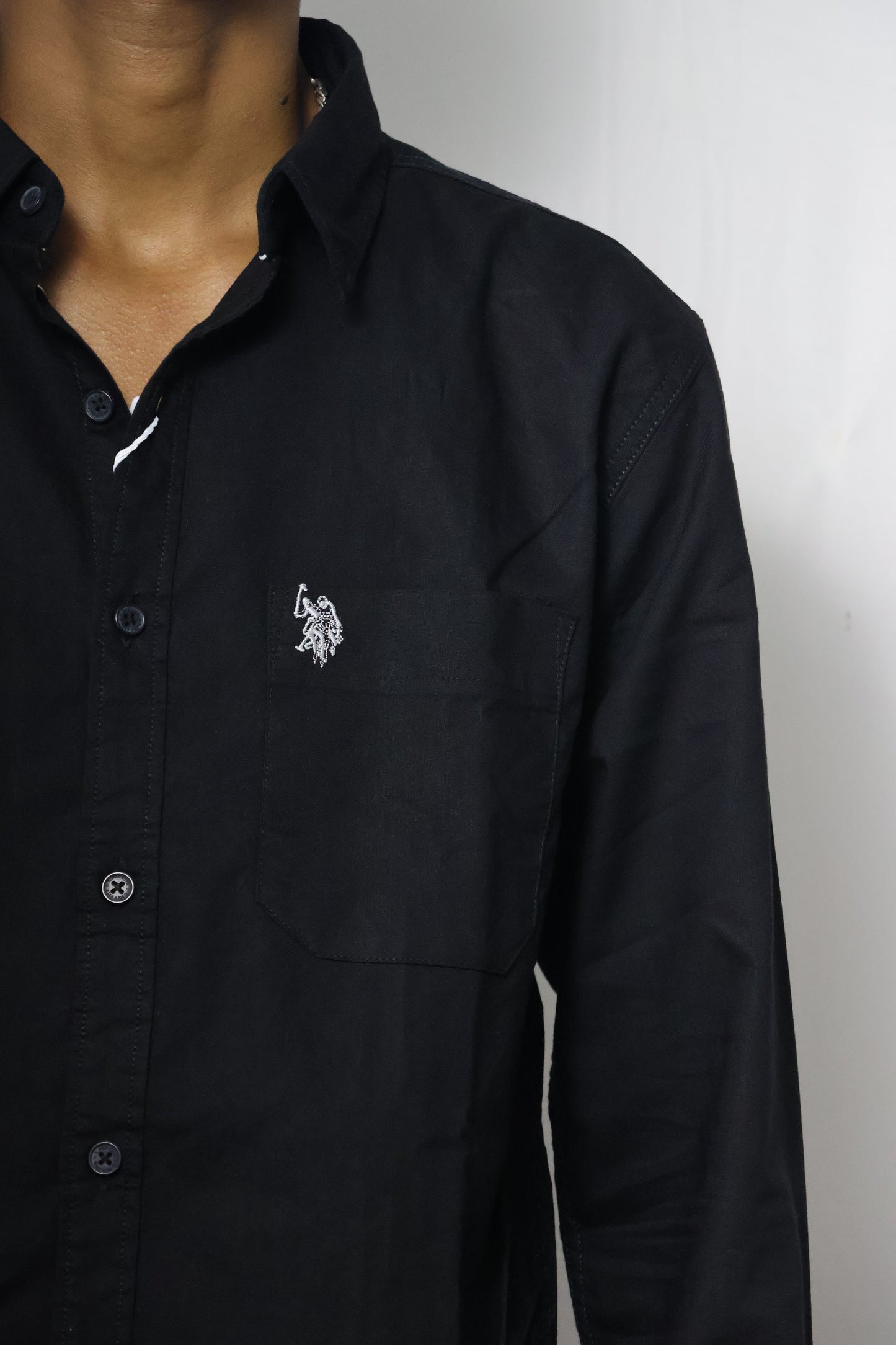 The Absolute Black: Ultimate Casual Essential Shirt