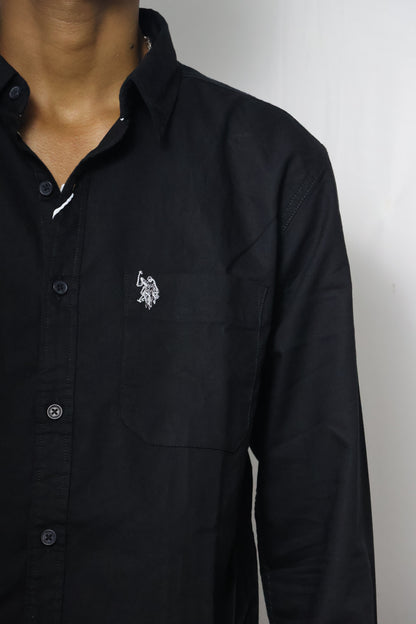 The Absolute Black: Ultimate Casual Essential Shirt