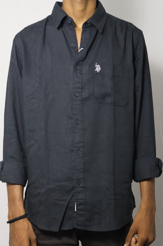 The Blackout Essential: Versatile Long-Sleeve Shirt