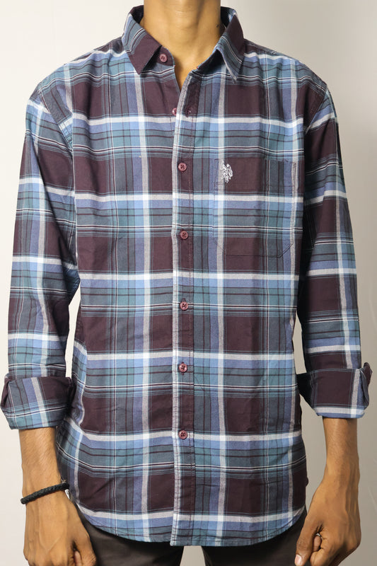 The Highland Blue Plaid: Statement Casual Shirt