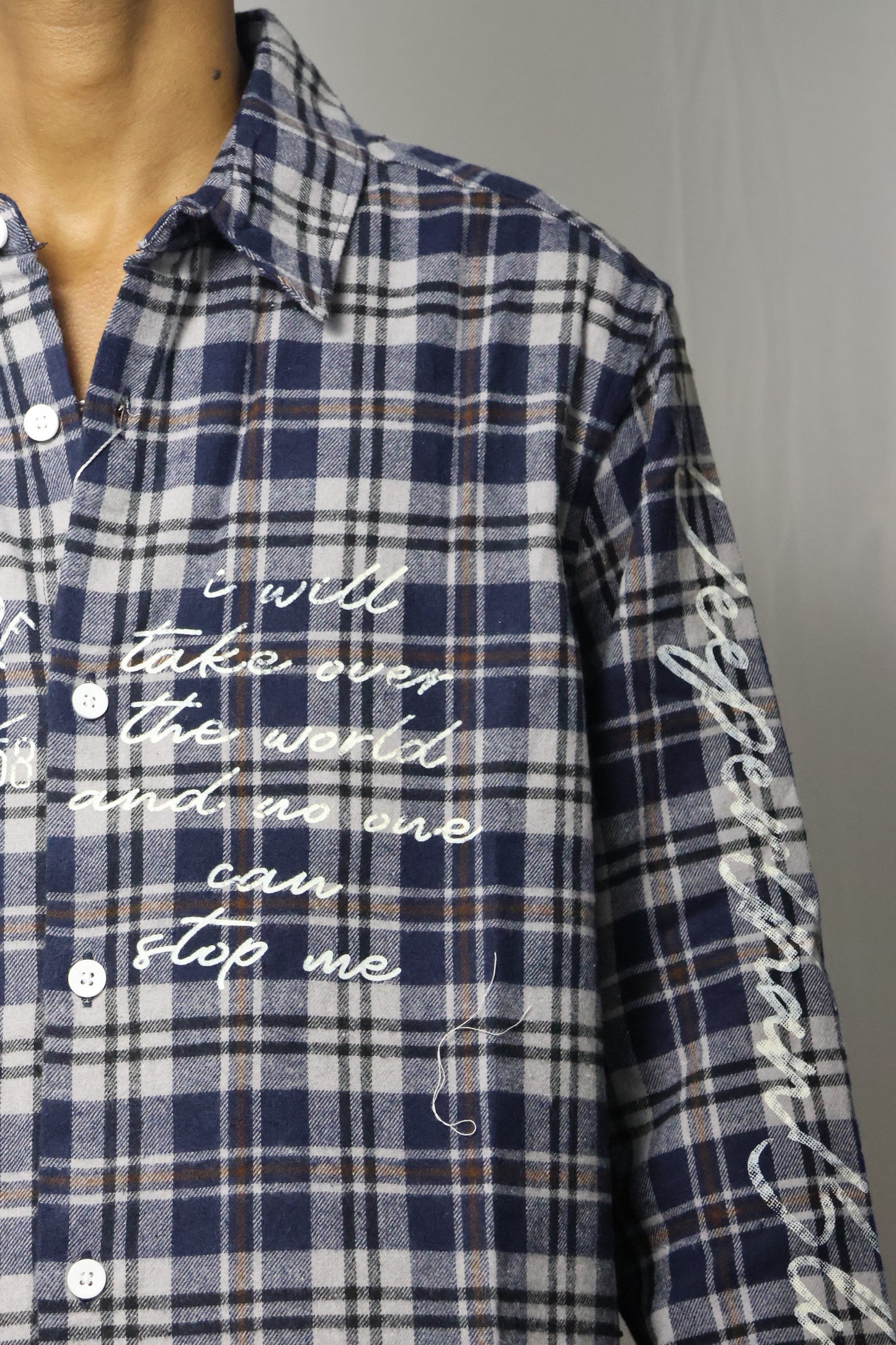 Creative Bodak: The 'Unstoppable' Statement Flannel - Navy Plaid