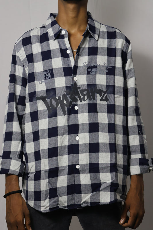 Topstar Dept. Varsity Plaid Flannel - Navy/White Checker