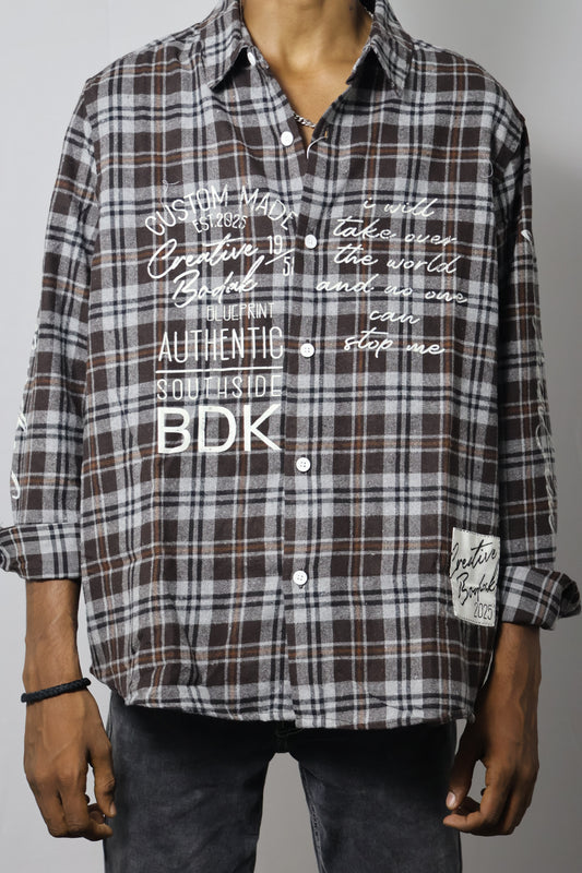 Unstoppable Blueprint' Creative Bodak Flannel - Earth Tones Edition