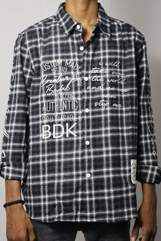 Take Over The World" Creative Bodak Flannel Shirt