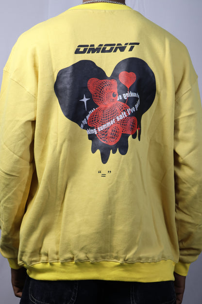 OMONT: Summer Salt Teddy Heart Crewneck