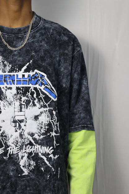 Vintage Wash: Heavy Metal Layered Graphic Tee
