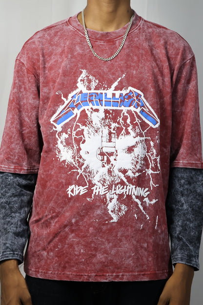 Vintage Acid-Wash Graphic Oversized Tee