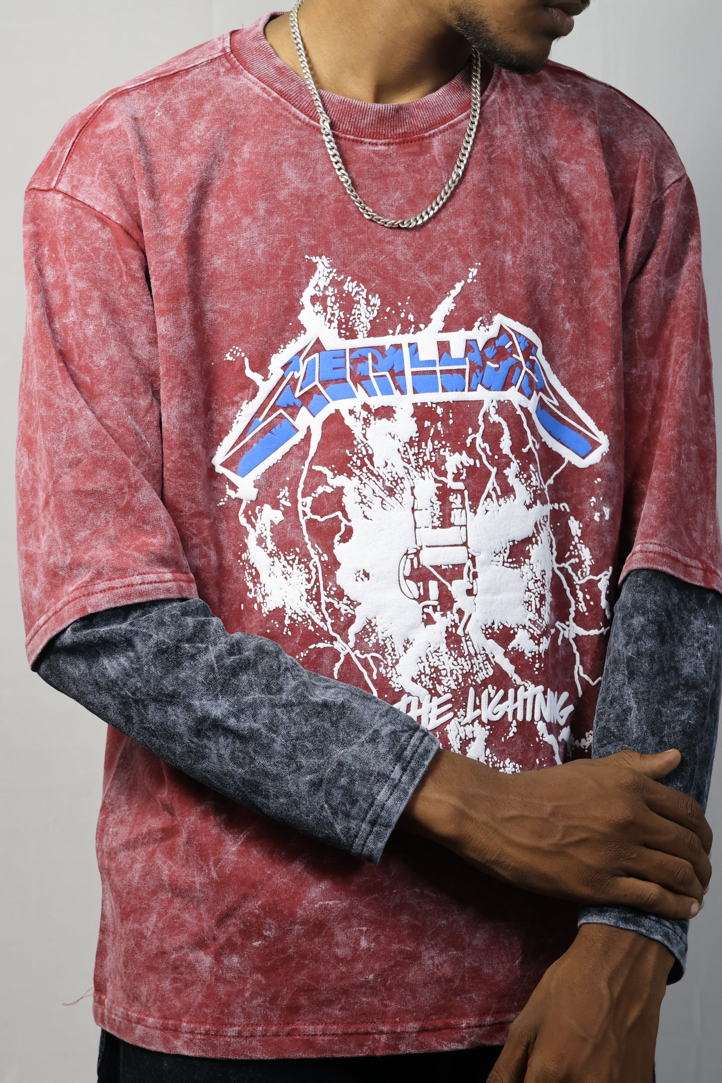 Vintage Acid-Wash Graphic Oversized Tee
