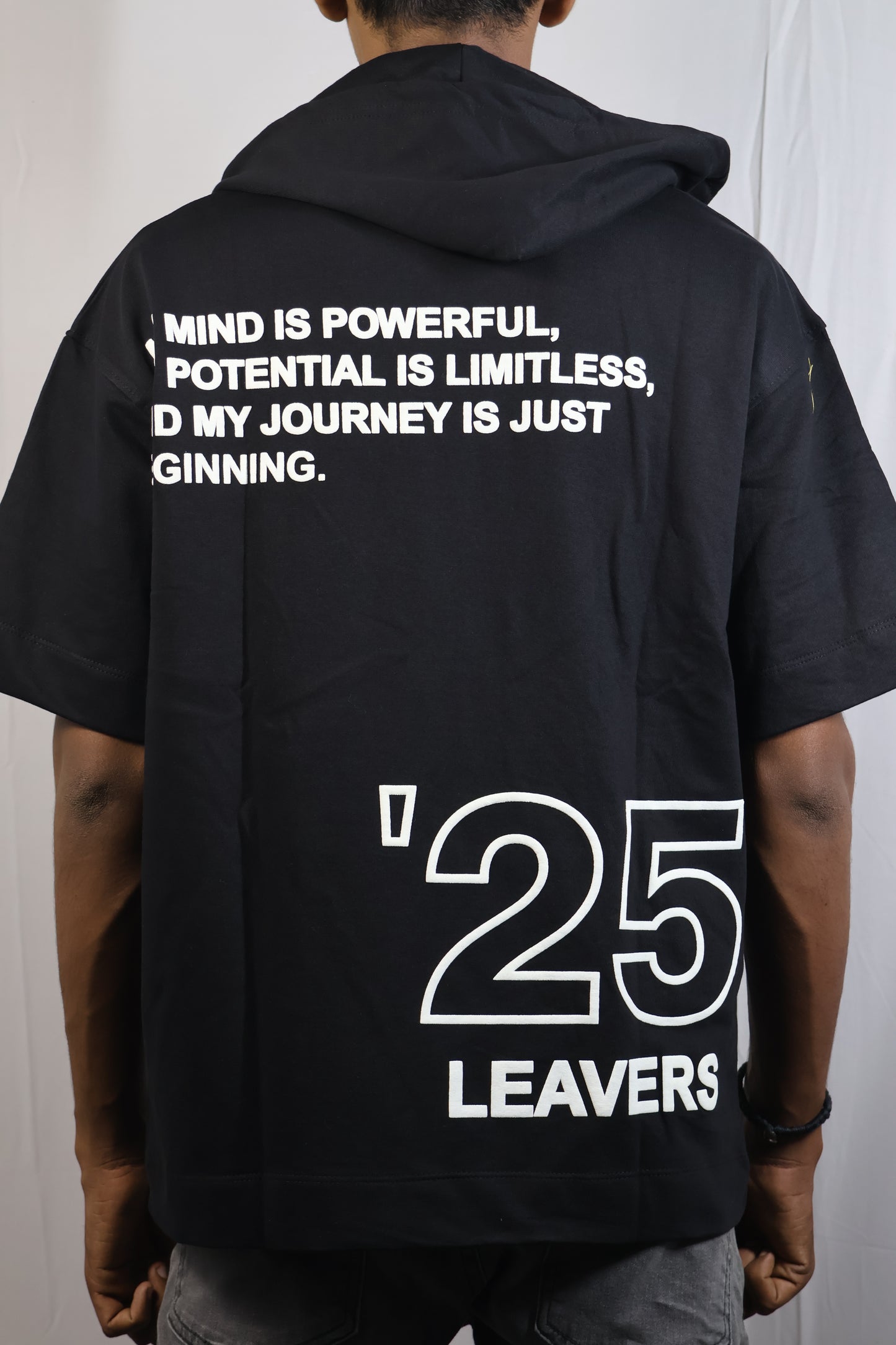 ‘25 Leavers Oversized Hoodie T-Shirt – Black