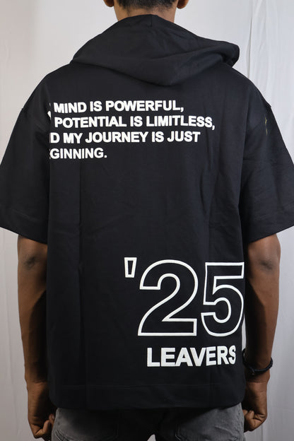‘25 Leavers Oversized Hoodie T-Shirt – Black