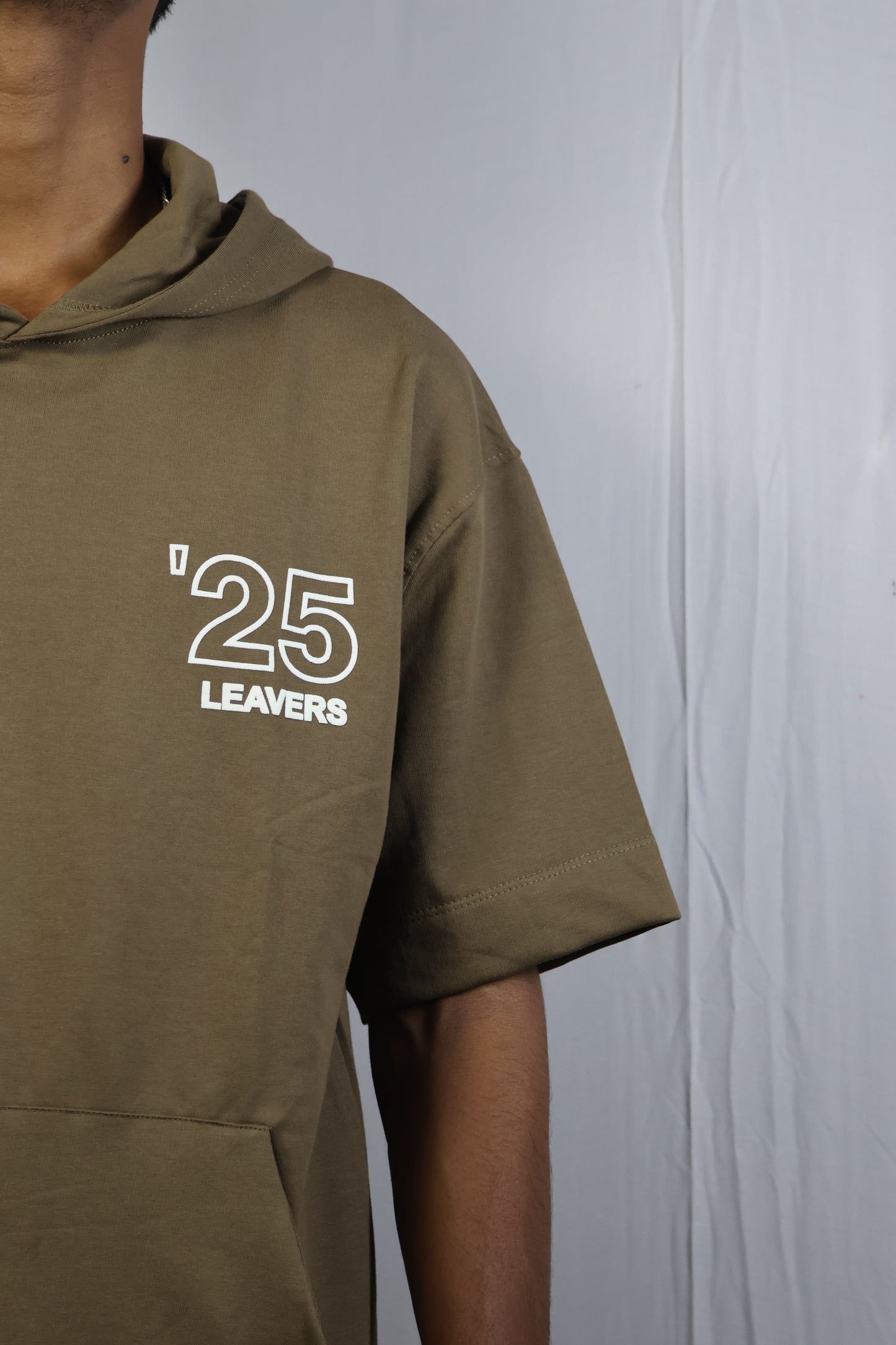 ‘25 Leavers Oversized Hoodie T-Shirt – Olive Green