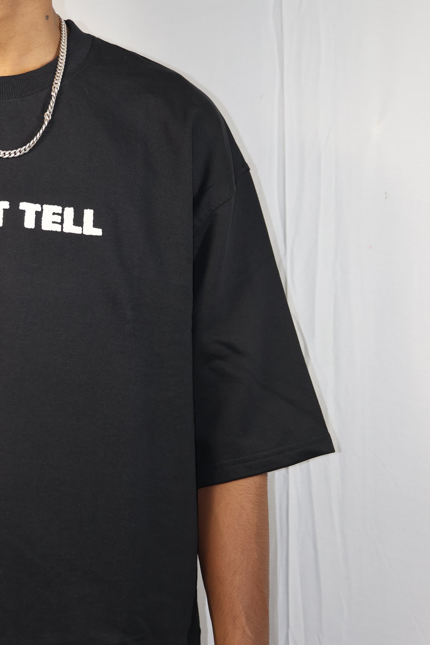 "DON'T TELL" Oversized Graphic Tee