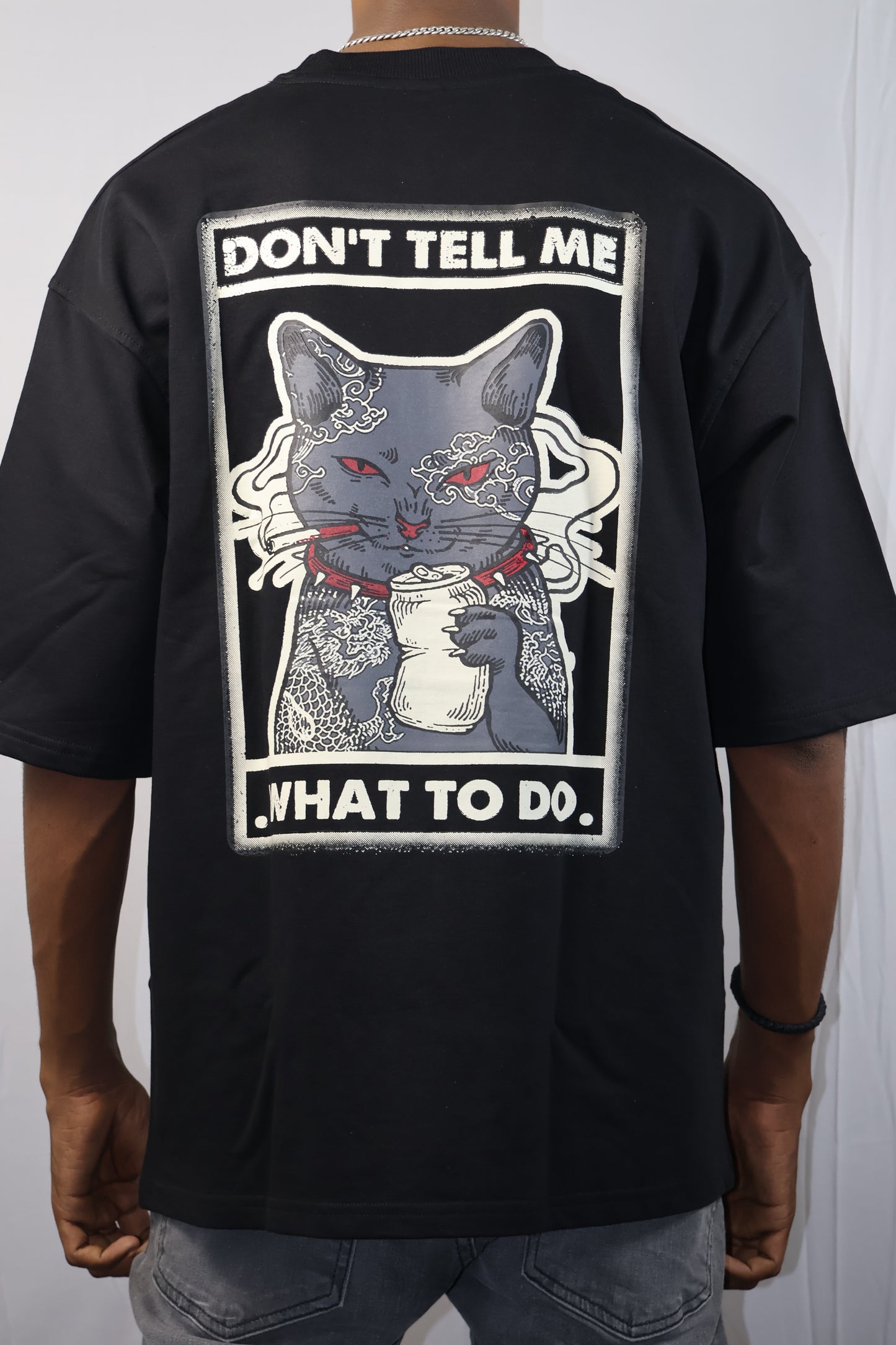 "DON'T TELL" Oversized Graphic Tee