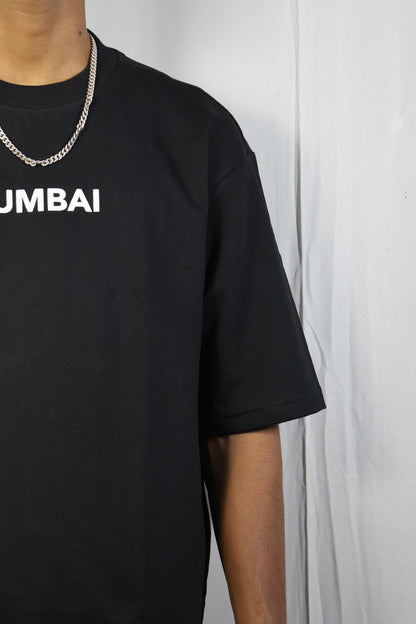 Mumbai Oversized Graphic T-Shirt – Black
