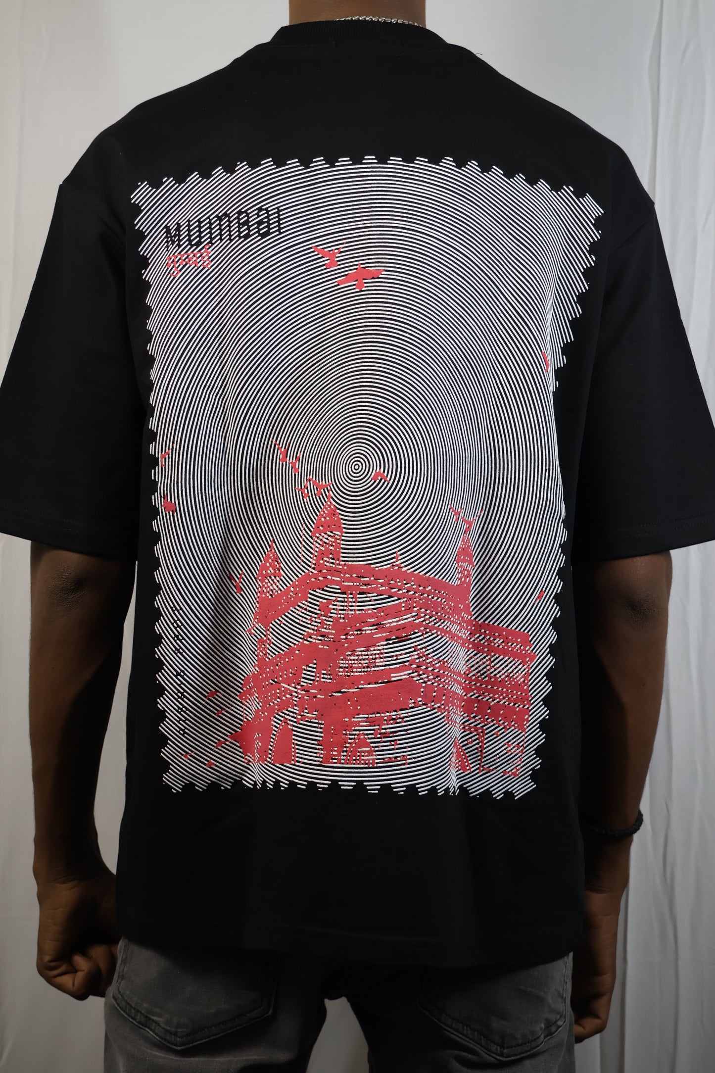 Mumbai Oversized Graphic T-Shirt – Black