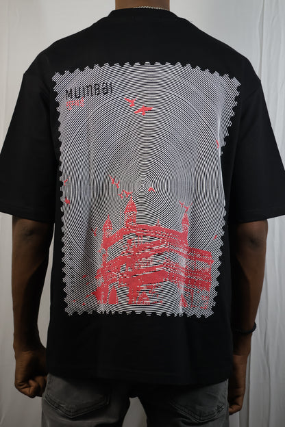 Mumbai Oversized Graphic T-Shirt – Black