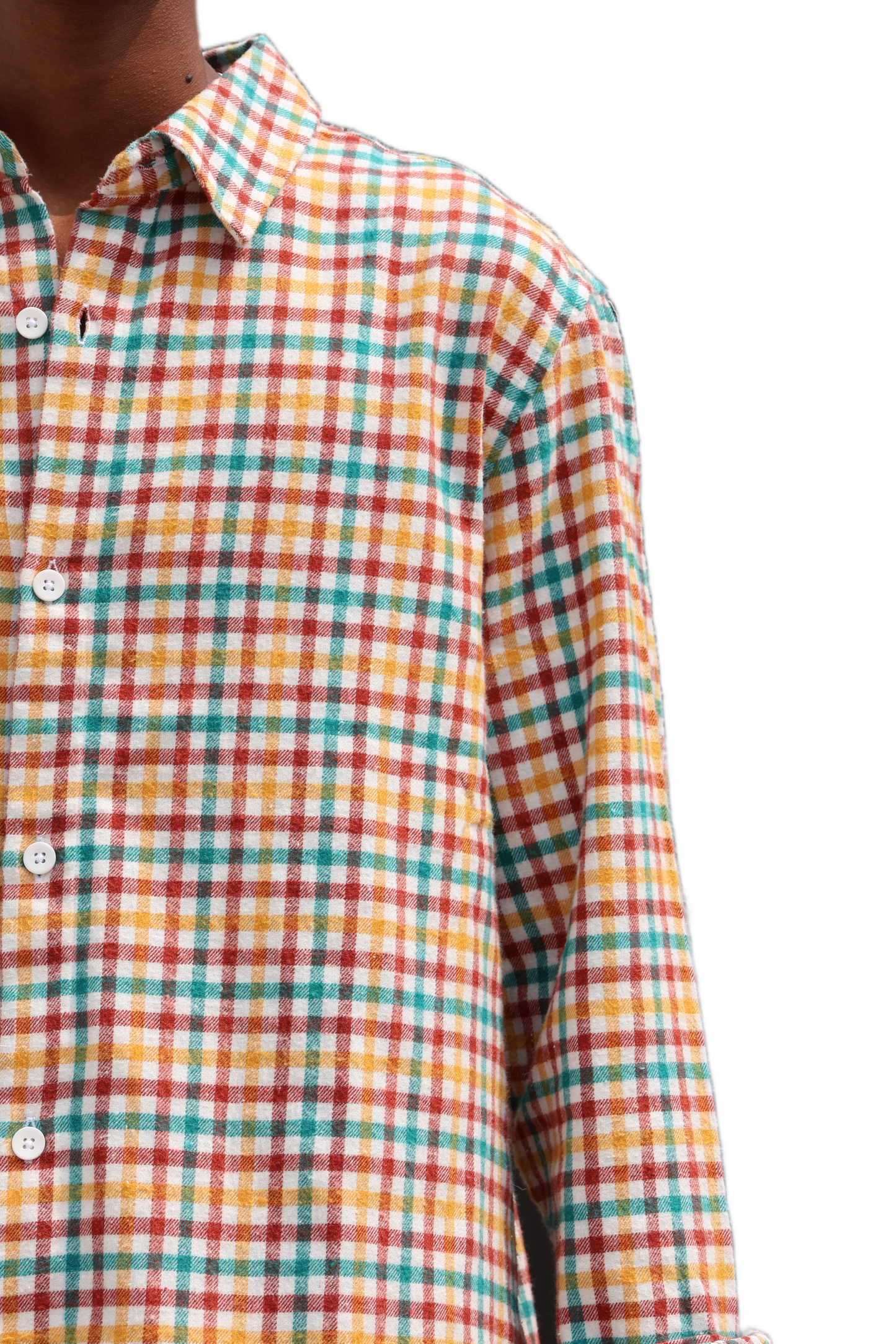 Oversized Multicolor Checked Shirt – Rabble Rousers Back Print