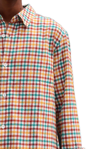 Oversized Multicolor Checked Shirt – Rabble Rousers Back Print
