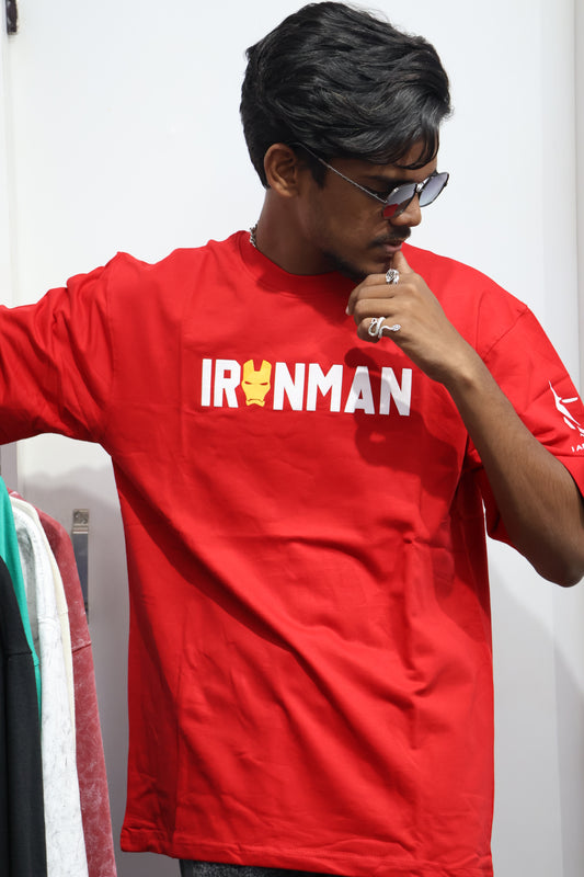 🔥 Iron Man Oversized Graphic Tee – Official Superhero Streetwear Style