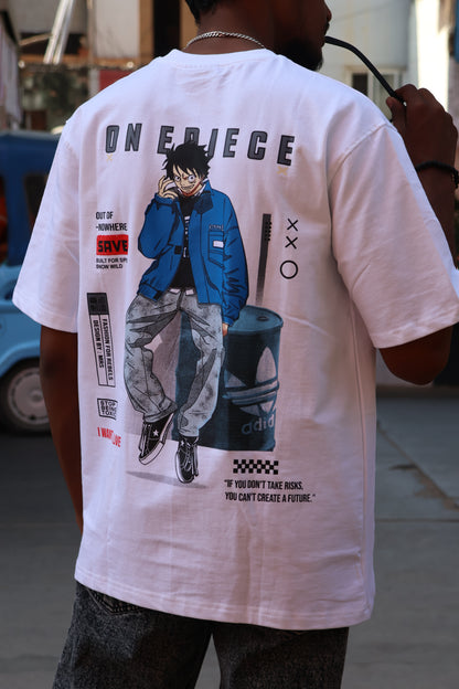 One Piece Anime Graphic T-Shirt – White