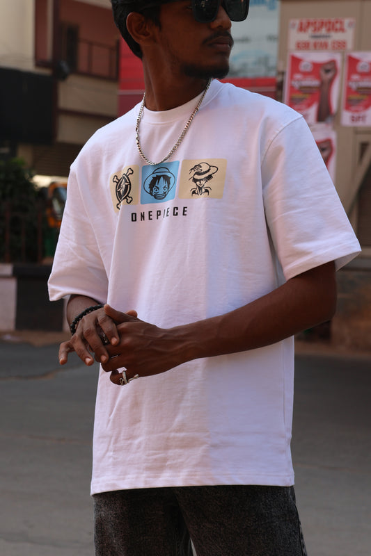 One Piece Anime Graphic T-Shirt – White