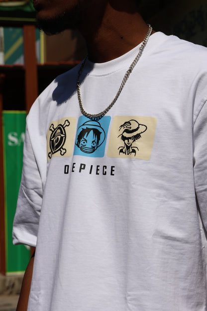 One Piece Anime Graphic T-Shirt – White