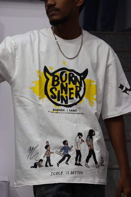 Born Sinner Graphic T-Shirt – White