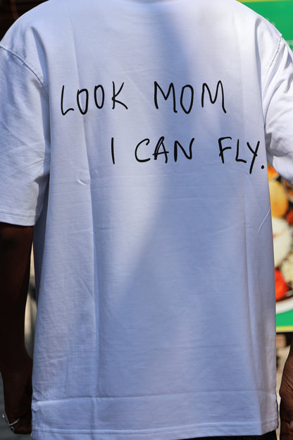 Graphic Streetwear T-Shirt – “LOOK MOM I CAN FLY”