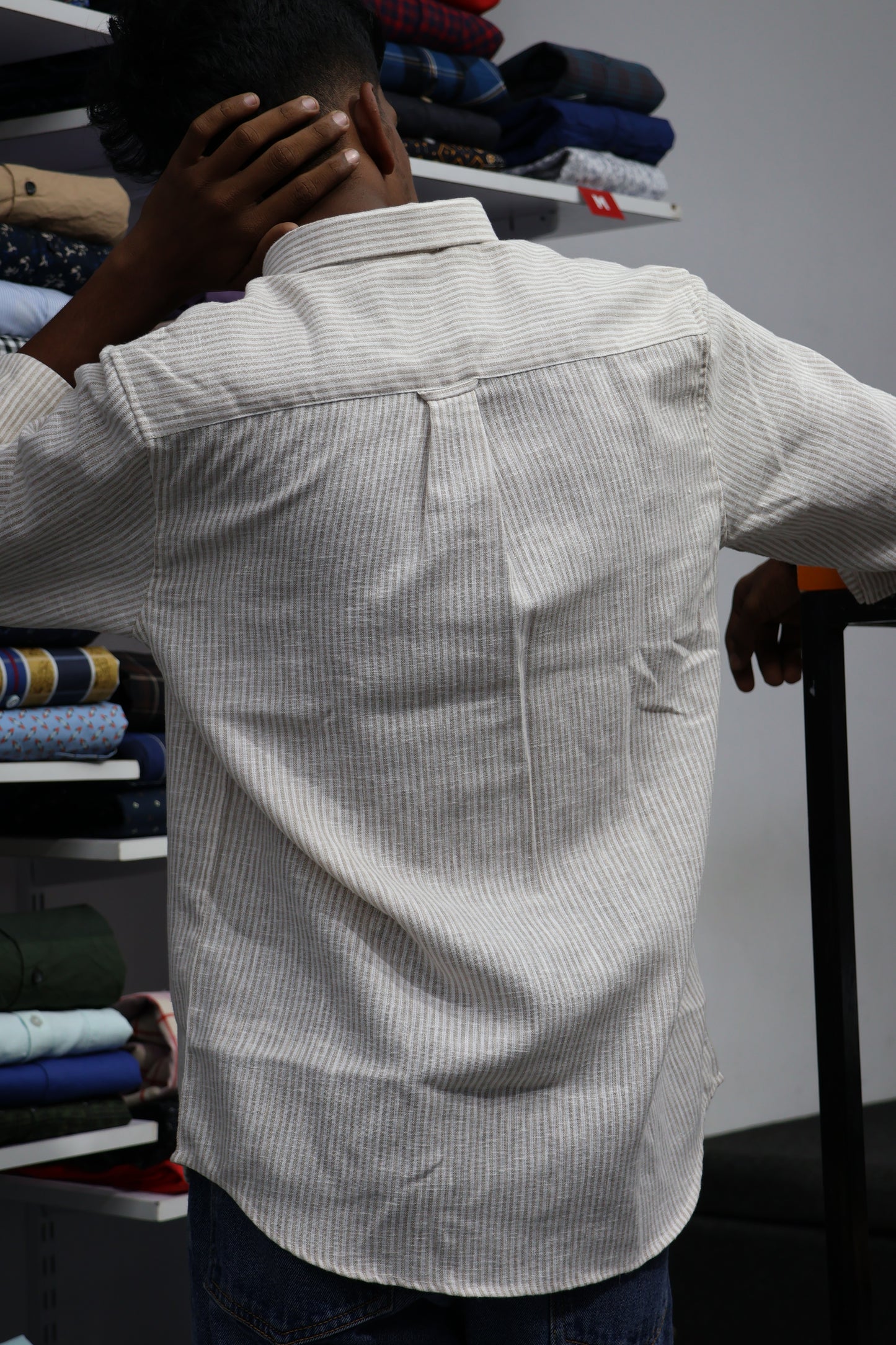 Light Stripe Cotton Shirt – Minimal, Modern & Comfortable