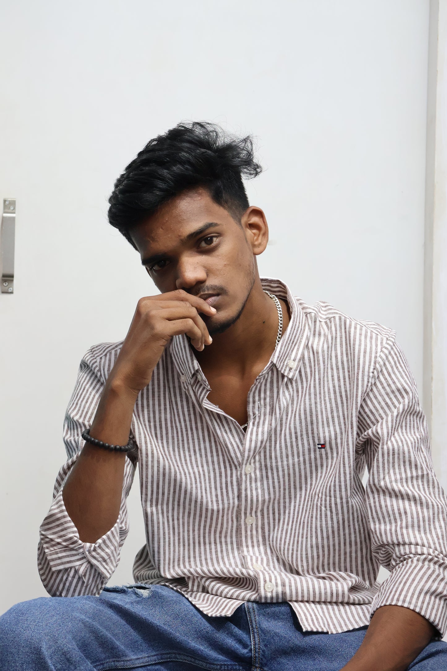 Premium Vertical Stripe Cotton Shirt – Smart Casual Essential