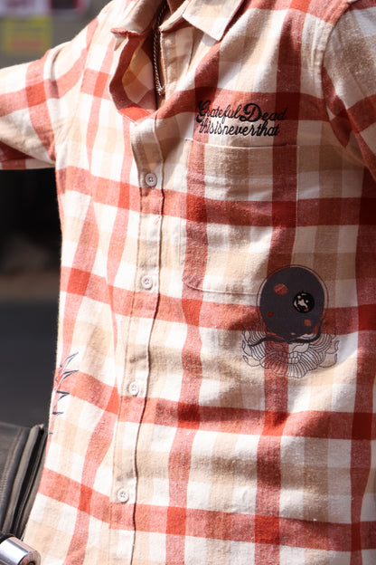 Embroidered Check Shirt – Casual Street Classic