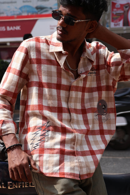 Embroidered Check Shirt – Casual Street Classic