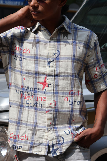 Graphic Check Half-Sleeve Shirt – Street Casual Edition