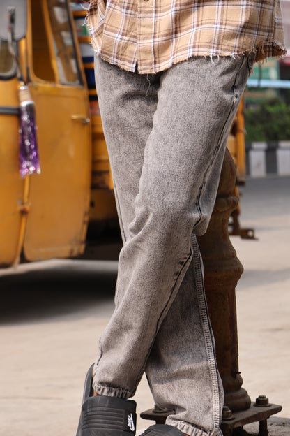 Charcoal Grey Mom Fit Jeans