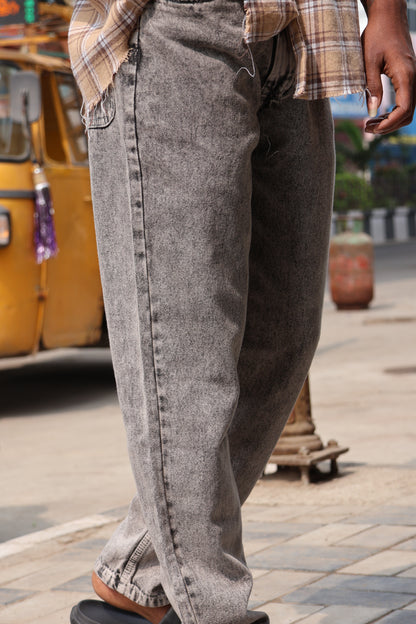 Charcoal Grey Mom Fit Jeans