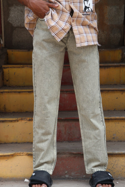 Olive Green Mom Fit Jeans