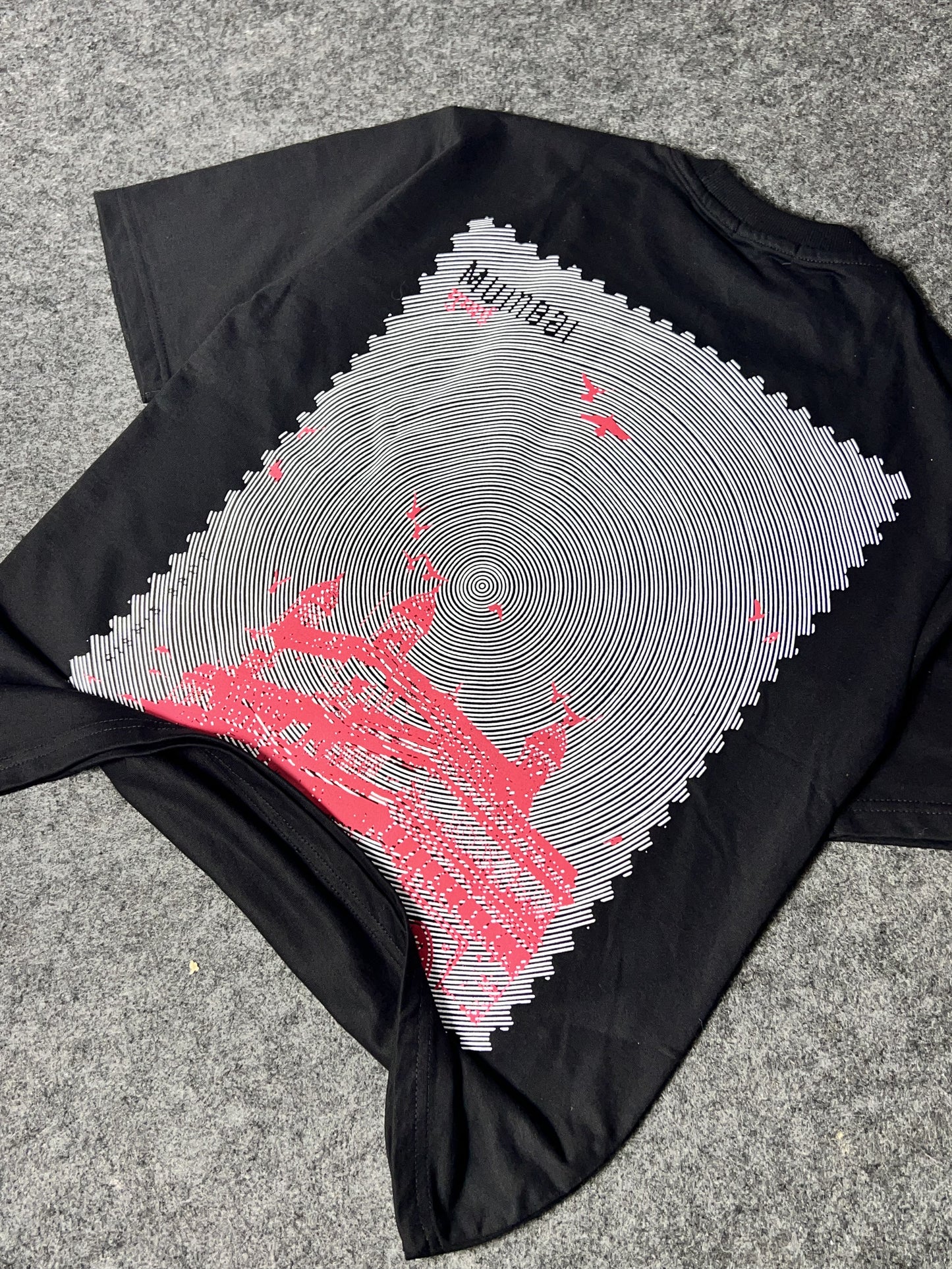 Mumbai Oversized Graphic T-Shirt – Black