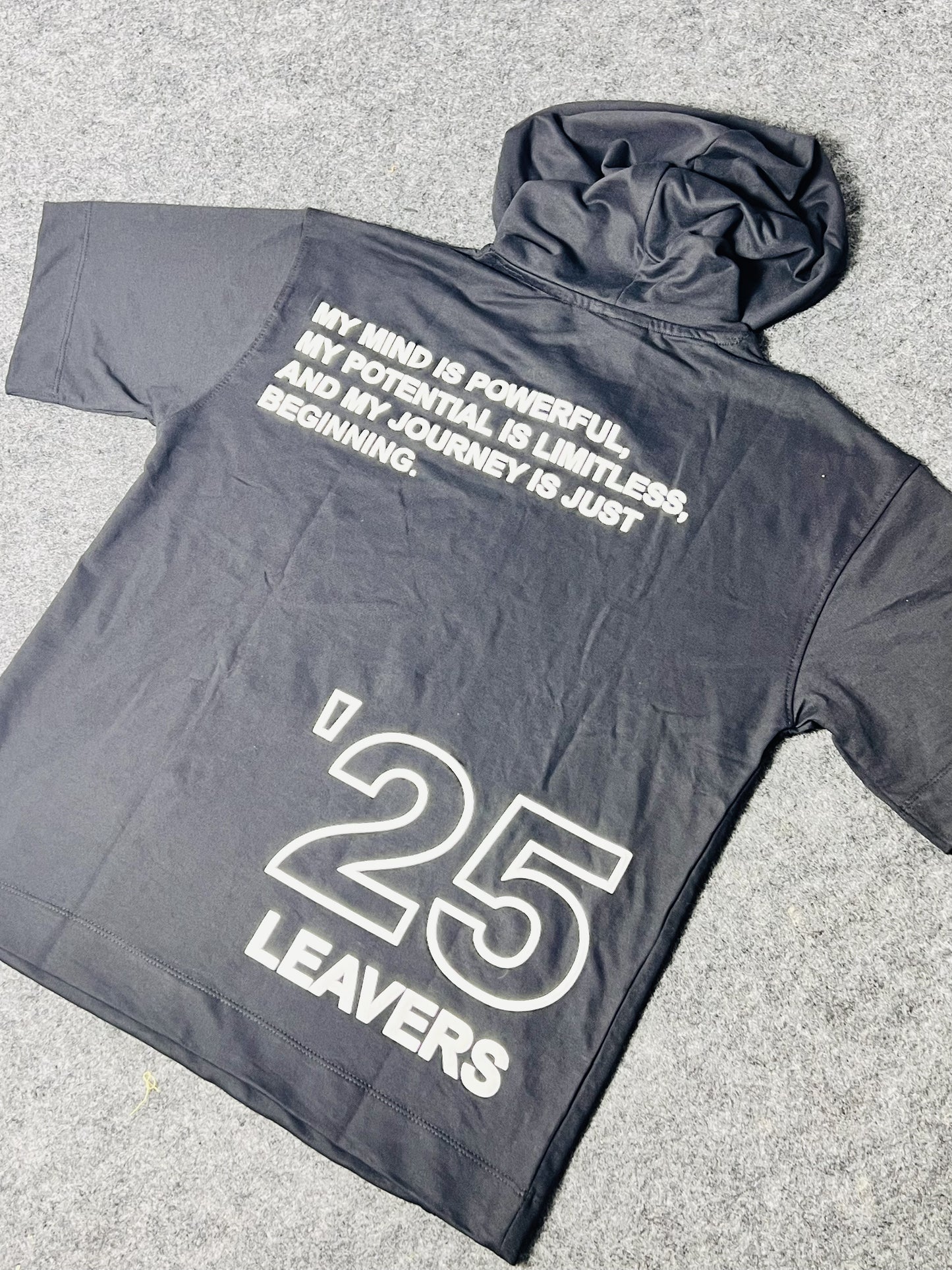 ‘25 Leavers Oversized Hoodie T-Shirt – Black