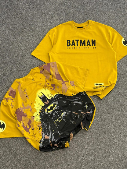 Dark Knight Authority: Batman Infinite Frontier Yellow Graphic T-Shirt